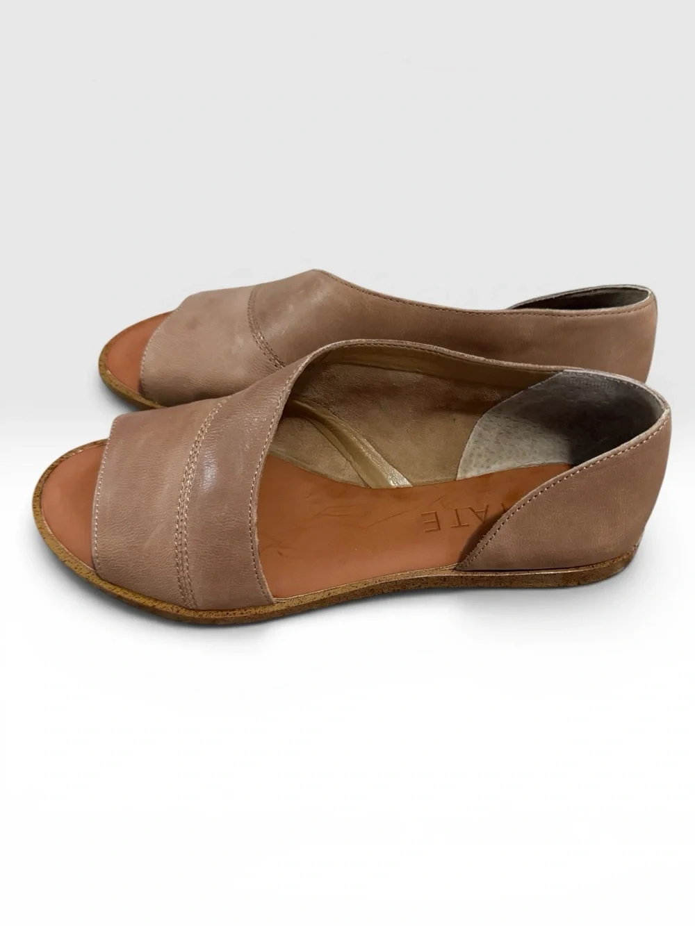 1. State Women's Nude/Tan Leather Open-Toe Sandals